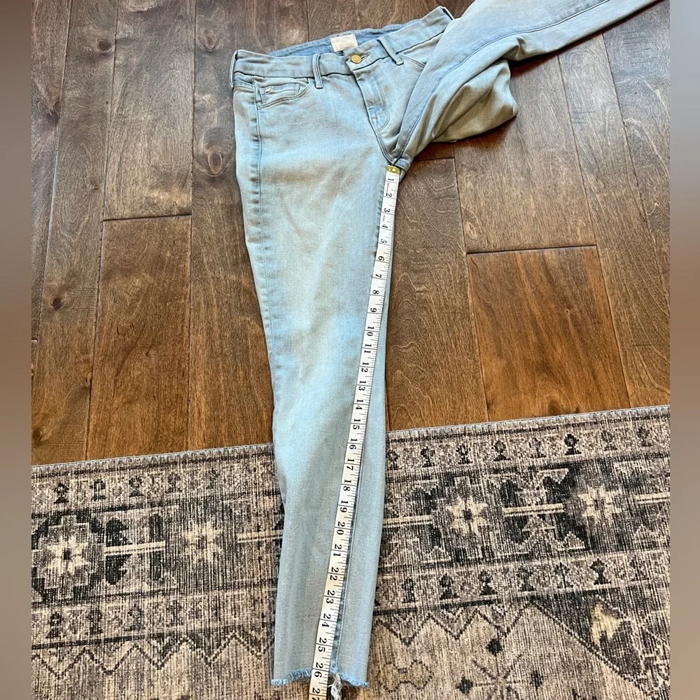 MOTHER X candice women’s The Looker ankle fray in Angel with 100 wings size 27